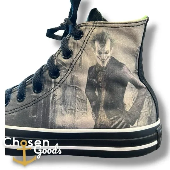 Converse x DC Comics Joker & Harley Quinn Art All Star High Tops Men 5 Women 7 - Picture 4 of 9